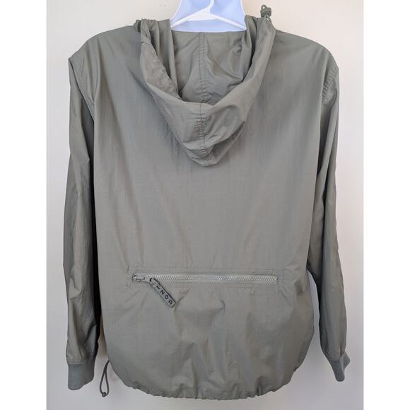 IZOD Golf Mens Windbreaker Jacket Large Green Hooded Multi Pocket Lightweight - Picture 6 of 11